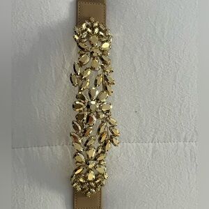 Bcbg women's elastic belt with stones S/M